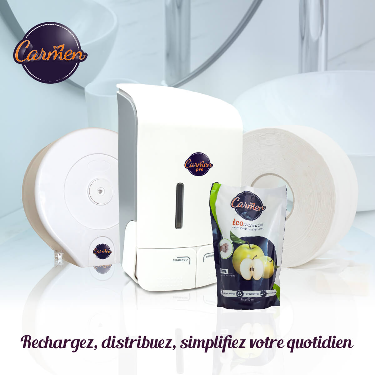 Distributeurs et recharges, l’hygiène simplifiée